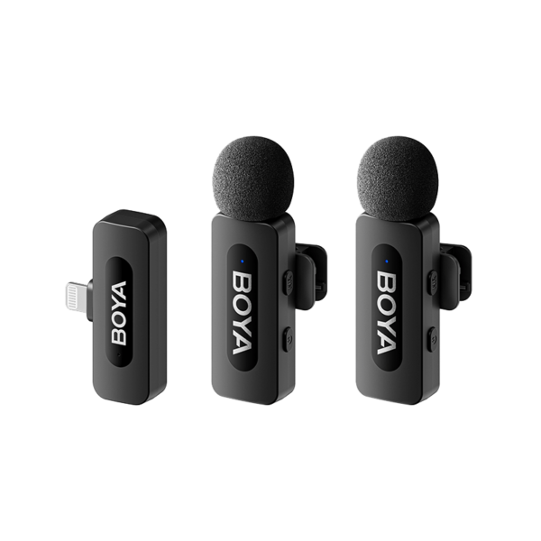 BOYA BY-V2 | Dual Wireless Lavalier Microphone for iPhone & iPad (Lightning Connector)