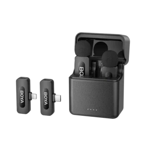 BOYA BY-V3 Combo | Dual Wireless Microphone System with Charging Case | For iPhone (Lightning) & Android (Type-C)