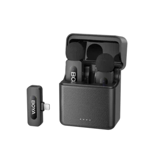 BOYA BY-V3 | Dual Wireless Microphone System with Charging Case | For iPhone & iOS Devices