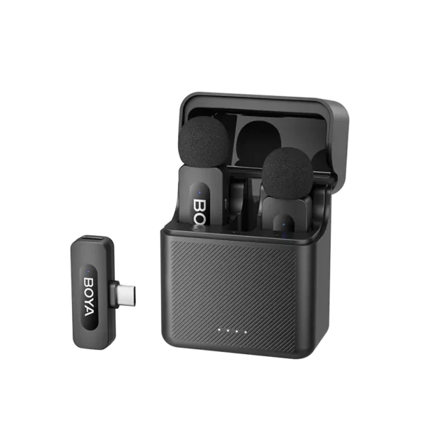 BOYA BY-V30 | Dual Wireless Microphone System with Charging Case | For Android Type-C Devices