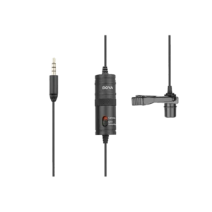 BOYA BY-M1 | Universal Omnidirectional Lavalier Microphone (6m Cable, For Smartphones, Cameras & PCs)