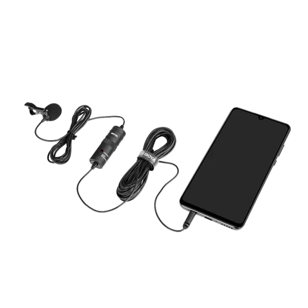 BOYA BY-M1 | Universal Omnidirectional Lavalier Microphone (6m Cable, For Smartphones, Cameras & PCs) - Image 3