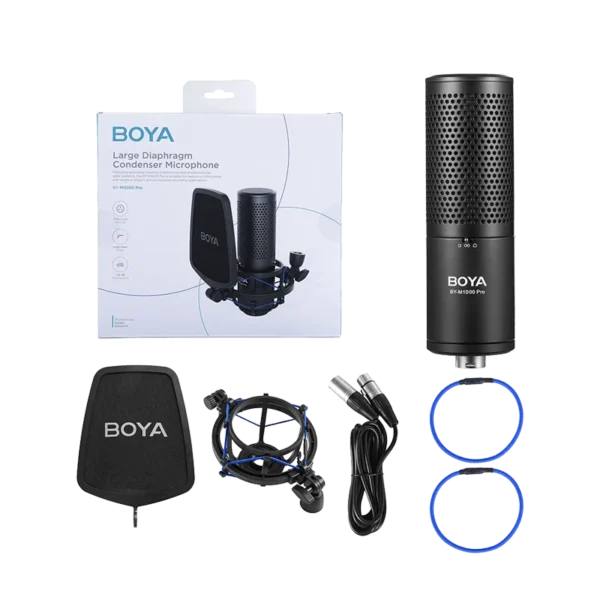 BOYA BY-M1000 Pro | Large Diaphragm Multi-Pattern Condenser Microphone for Studio Recording - Image 2