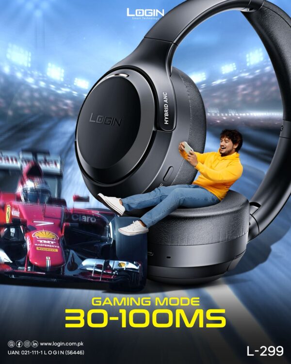 login l 299 wireless headphone | 40mm drivers | hybrid anc | deep bass | bt v5.4