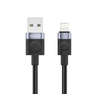 Flow USB to LightningFast Charging Cable (Y-077) Flow USB to Lightning Cable (Y-077) | 100cm, 2A Fast Charging, Nylon Braided