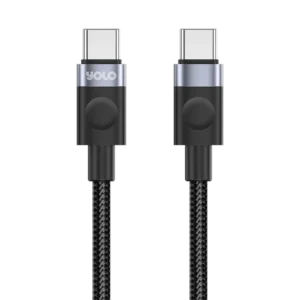 YOLO Flow Type-C to C Cable (Y-079) | 100cm, 60W 3A Fast Charging, Nylon Braided