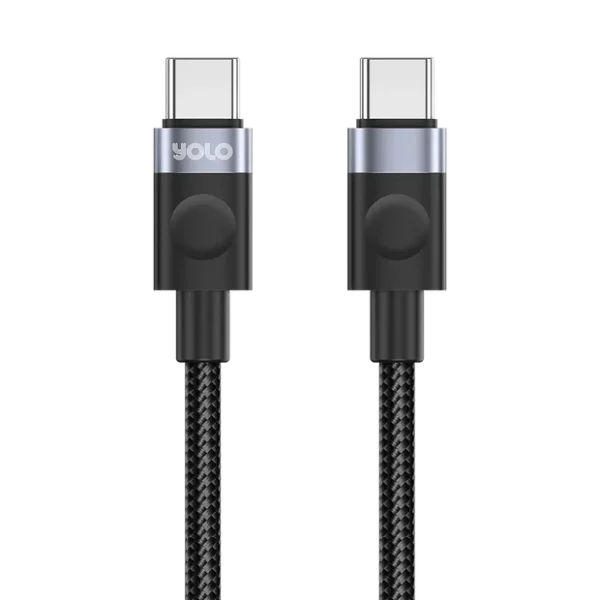 YOLO Flow Type-C to C Cable (Y-079) | 100cm, 60W 3A Fast Charging, Nylon Braided