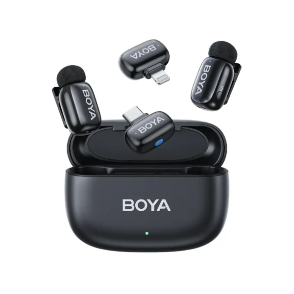 BOYA Mini-12 | Dual Wireless Microphone with Charging Case | For Android Type-C & iPhone iOS