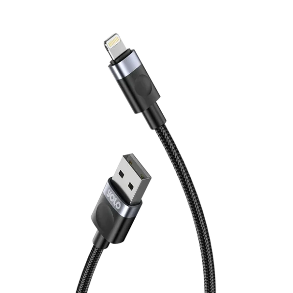 Flow USB to LightningFast Charging Cable (Y-077) Flow USB to Lightning Cable (Y-077) | 100cm, 2A Fast Charging, Nylon Braided - Image 2