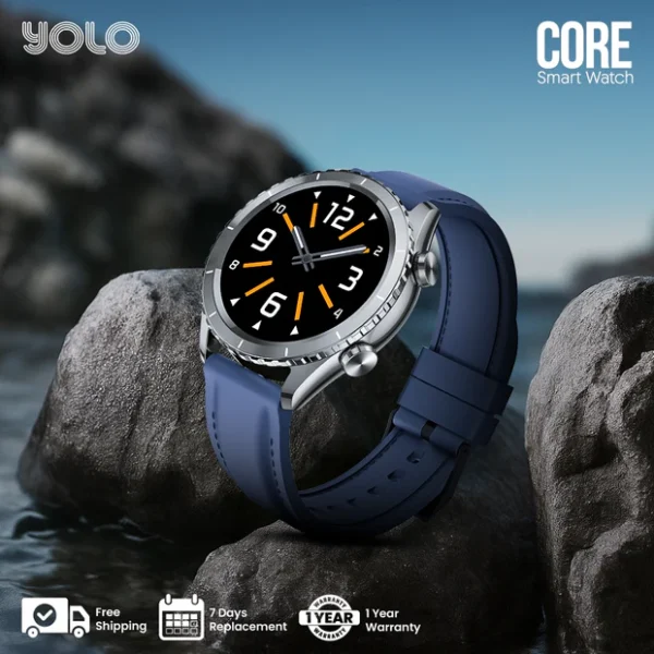 YOLO Core Smartwatch | 1.43" Super AMOLED Display | Bluetooth Calling | Zinc Alloy Build | IP68 Water Resistant | 120+ Sports Modes - Image 2