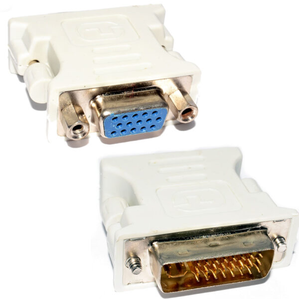 DVI-I 24+5 Male to VGA Female Adapter | High-Quality Video Converter