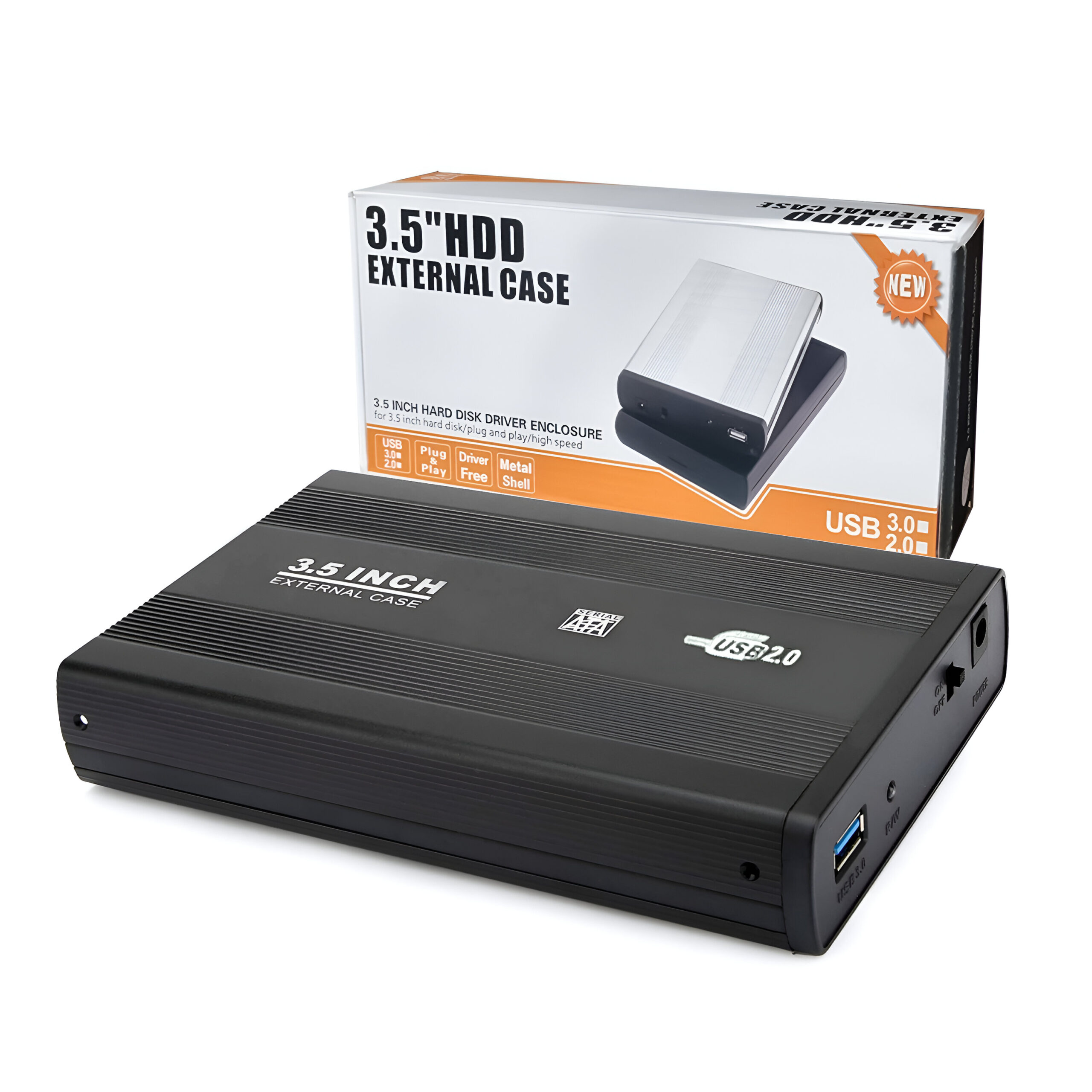 Hdd Case 3.5 Inch Sata Hard Disk Metal Body 3.0