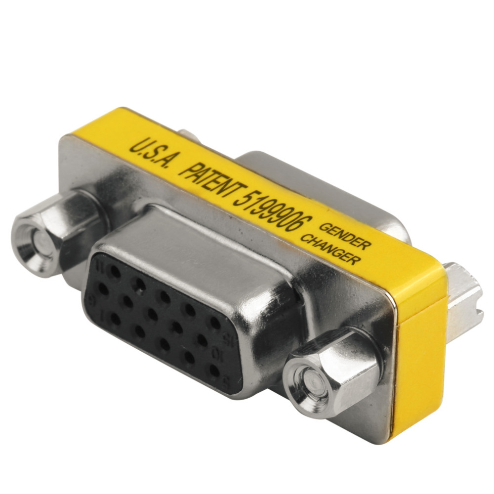VGA Female to Female Coupler | 15-Pin VGA Joiner Adapter | Monitor/Projector Connector