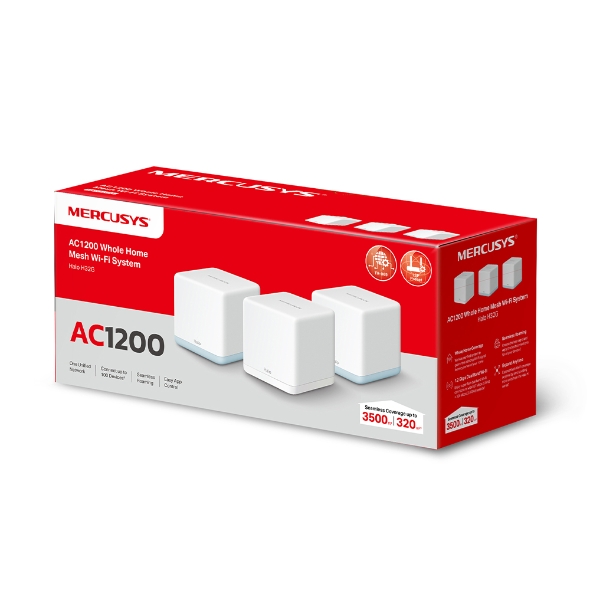 Mercusys Halo H32G AC1200 Whole Home Mesh Wi-Fi System (3-Pack) - Image 2