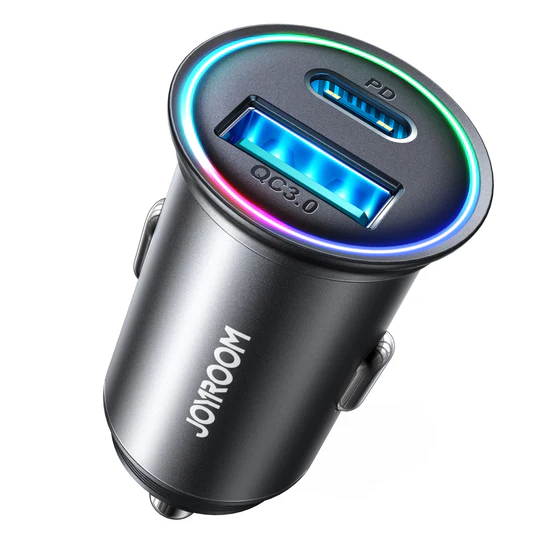 Joyroom JR-CCN04 A+C 60W Mini Metal Fast Car Charger