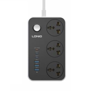 LDNIO SC3604C 2500W Power Extension (3 Sockets, 3 USB-A + 3 USB-C)