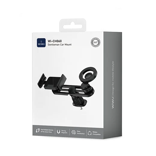 WIWU Wi‑CH060 Gentleman Dual‑Phone Car Mount - Image 3