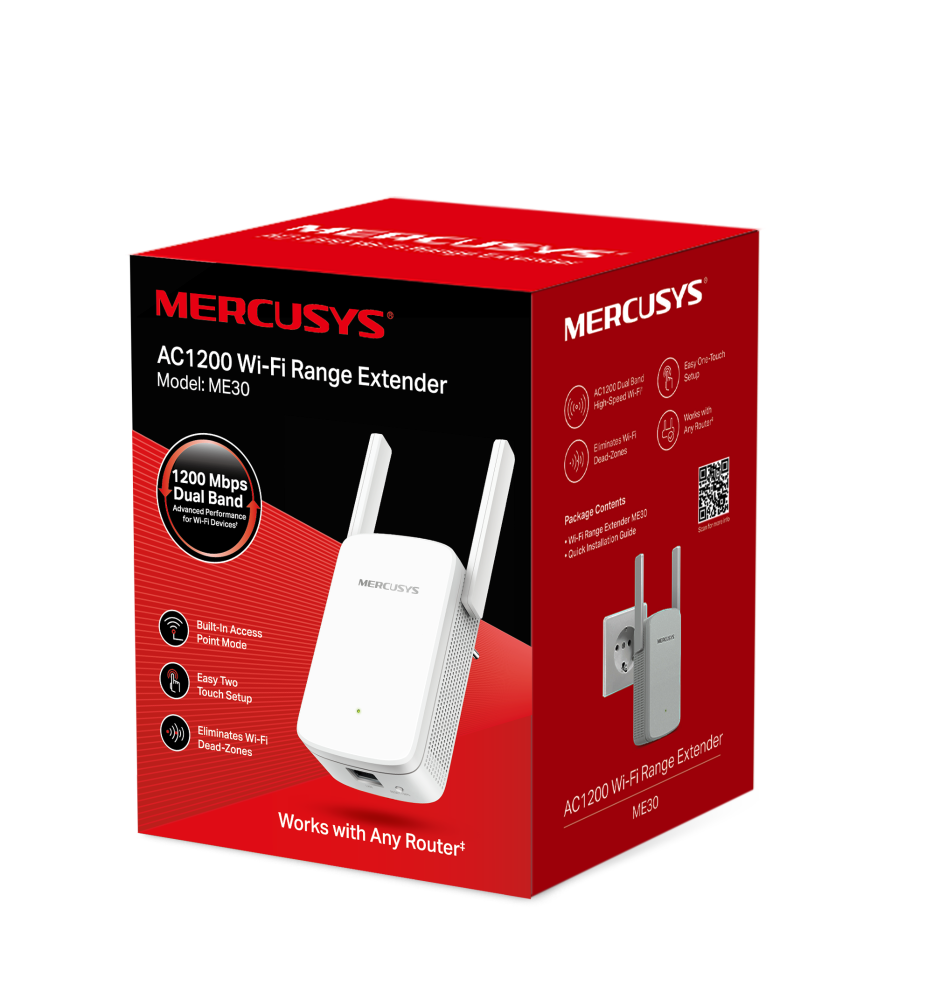 Mercusys ME30 AC1200 Dual-Band Wi-Fi Range Extender - Image 2