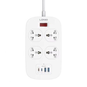 LDNIO SC4407C 2500W Power Extension (4 Sockets, 2 USB-A + 2 USB-C, 2m)