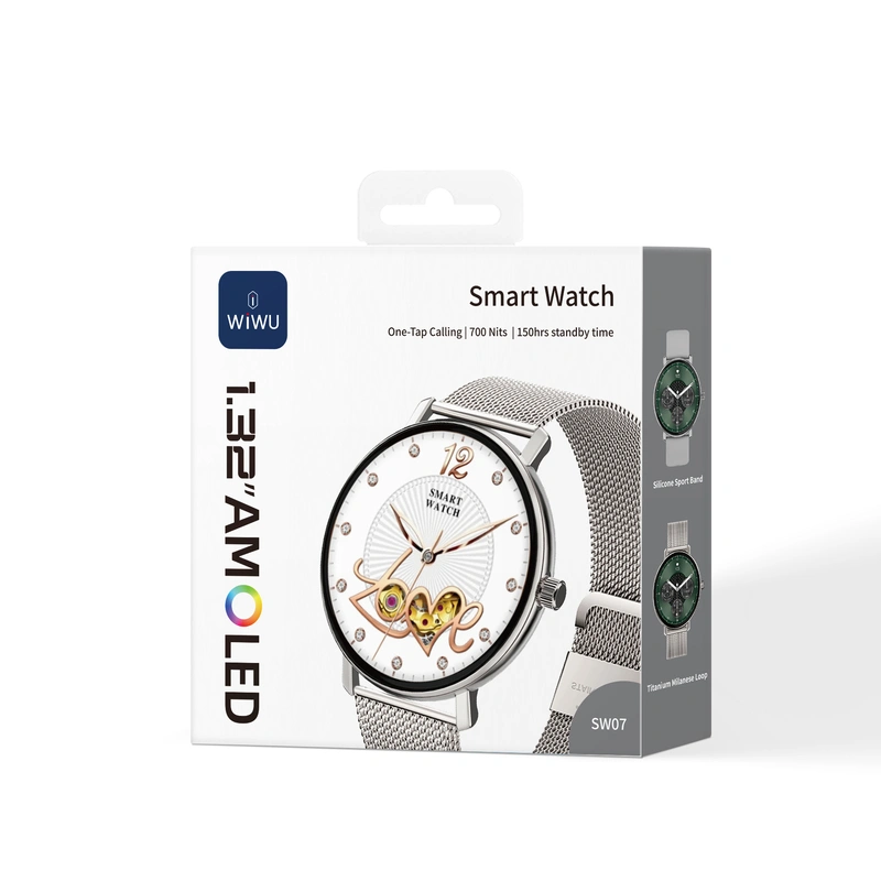 WiWU SW07 Smart Watch 1.32" AMOLED Display Bluetooth Calling Health & Fitness Tracker - Image 3