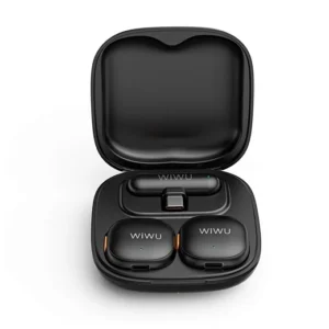 WiWU Wi‐WM006 AI Powered Noise Cancelling  Lavalier Microphone with 30H Battery and Ultra Low  Latency